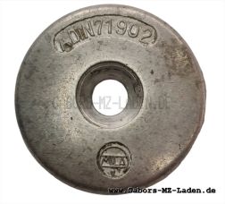 Cover plate with inscription for hand lever for starter carburetor