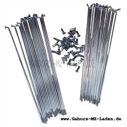 Speichensatz verzinkt, gekröpft Hinterrad Csepel 125