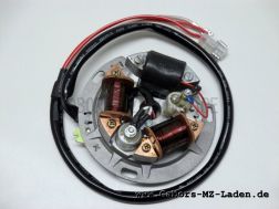 Grundplatte, vollst. 6V Unterbrecher mit innen liegender Zündspule