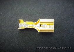 Blade connector 6,3 with catch - cable lug - DIN 46247 for cable 0,75-1,5