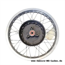 Hinterrad ETZ 251 mit WWS Chromspeichen