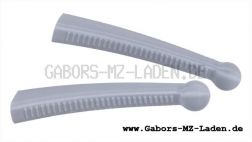 2x Hülle (flexibel) für Bremshebel Kupplungshebel Aluausführung grau