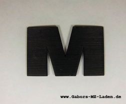 Buchstabe "M" links, schwarz