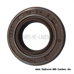 Wellendichtring NJK 13x24x6 - FPM - Viton - braun - mit Staublippe