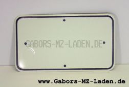 Kennzeichenschild 231x132, Blanko, C TGL15653