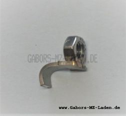 Hakenmutter, Haken für Lampenring IWL Pitty, Wiesel SR56, Berlin SR59, MZ RT125 Scheinwerfer