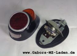 Bremsschlußleuchte (Rücklicht) mit Platte, schwarz