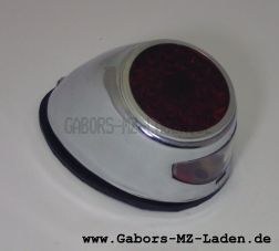 Rücklicht ohne Bremslichtglas mit Platte, verchromt