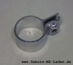 Abrazadera para escape, cromado negro con tuerca soldada