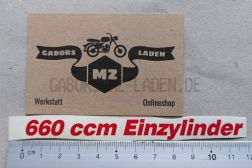 Adhesive foil  "660CCM Einzylinder" red