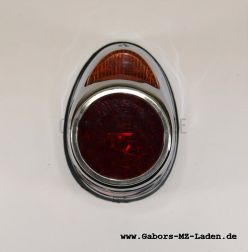 Bremsschlußleuchte (Rücklicht) mit Platte, verchromt