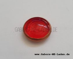 Kontrollglas Rot - PVC in Kupfereinfassung - für Ø16mm-Bohrung - passend für 