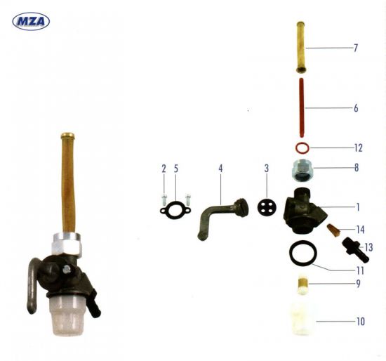 EHR Kraftstoffhahn (12955) Simson Schwalbe KR51