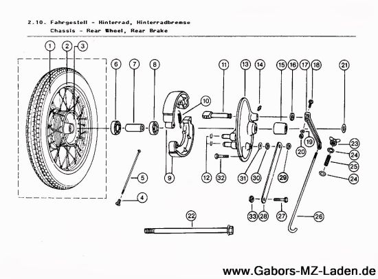 2.10. Hátsó kerék és fék