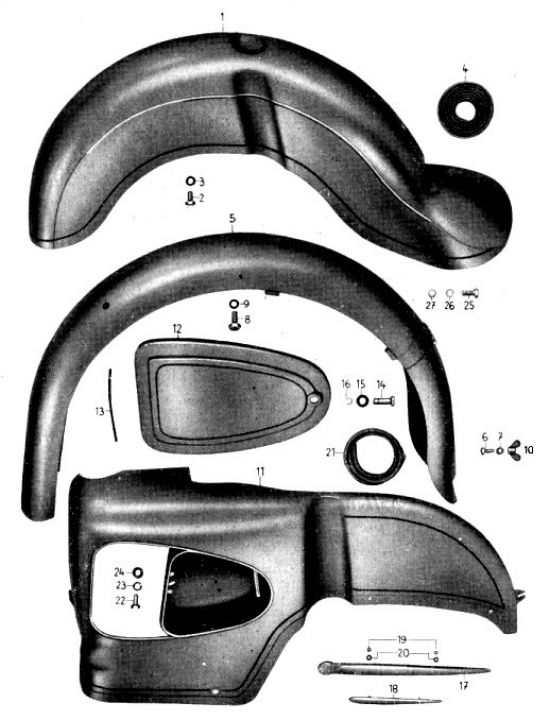 15. Kotflügel mit Hinterradverkleidung