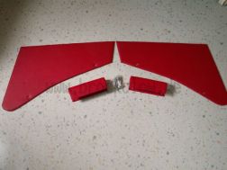 Cladding for Superelastik and armrests SET (red)