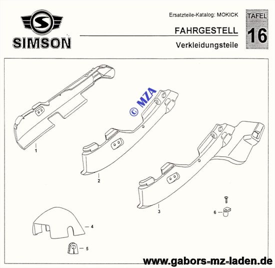 16. Verkleidungsteile
