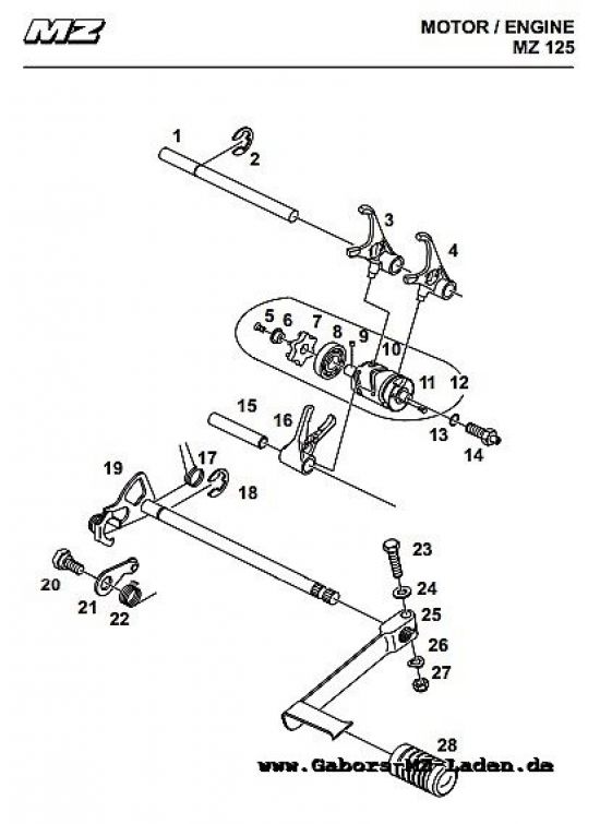 M11 Gear change assy