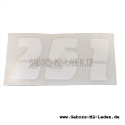 Sticker / adhesive foil "ETZ 251", white