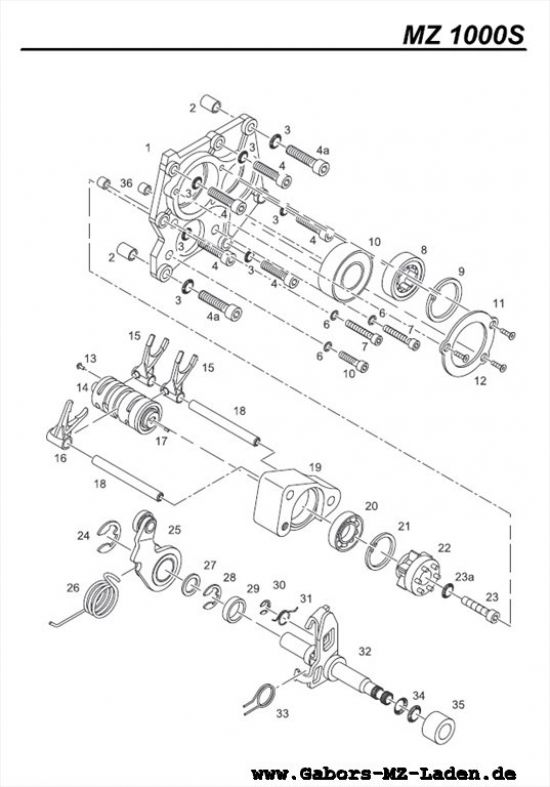 M13. Conjunto de cambio de marcha 