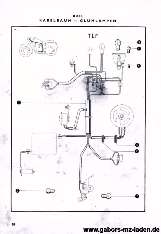 22. Wiring harness, bulb lamps