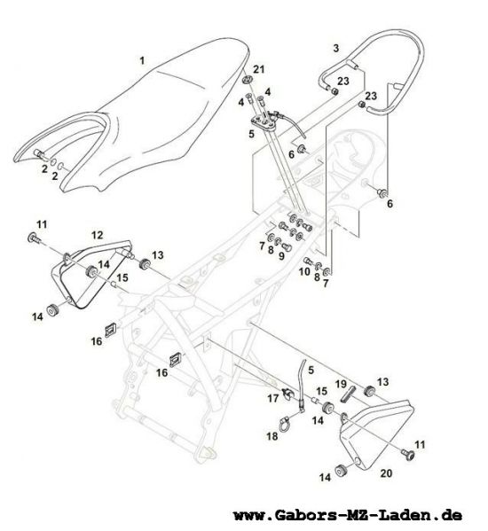 F13. Sitzbank, Seitenverkleidung