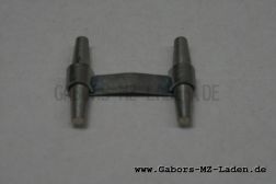 Recuperating spring with support pin, caliper rear
