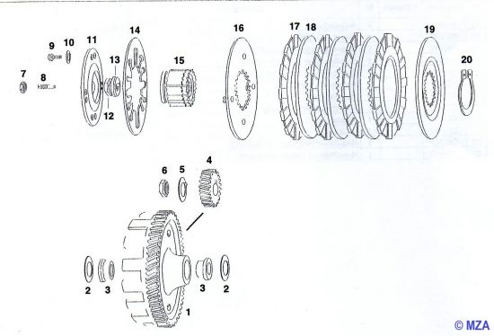 19. Primary drive and clutch