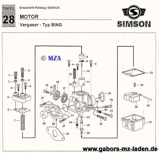 28. Carburetor - Bing