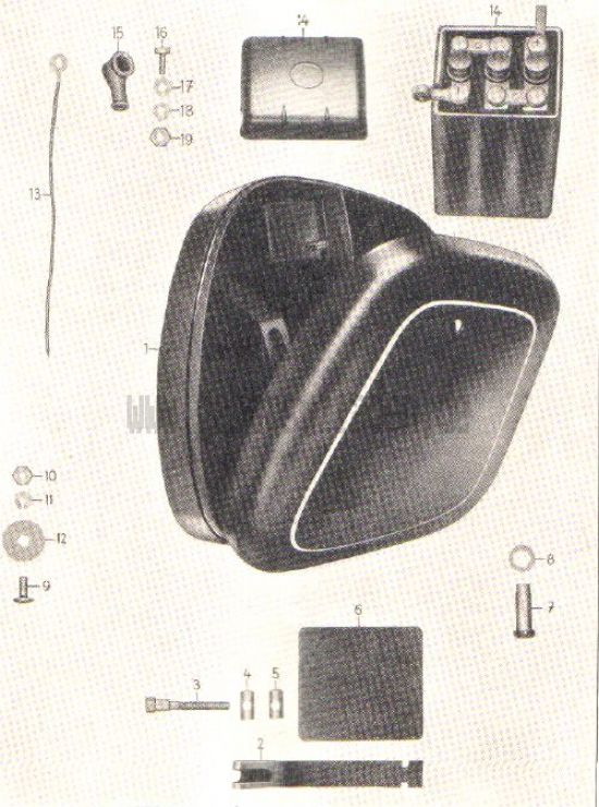 19. Werkzeugbehälter, Batterie