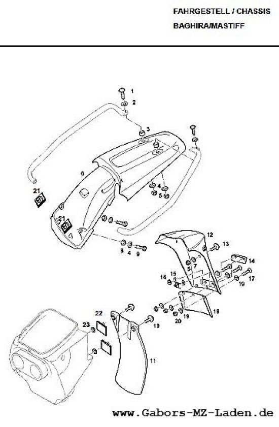 F12. Garde-boue de roue arrière