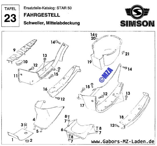 23. Sillboard, middle fairing