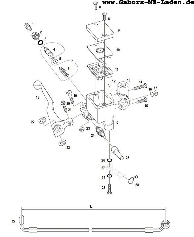 F06. Front brake master cylinder | Gabors MZ Laden