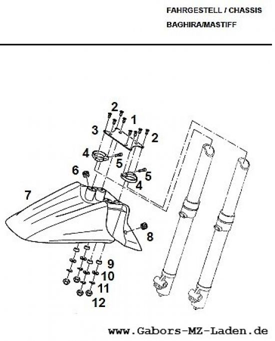 F11. Front mudguard Mastiff