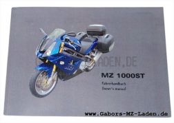 Driver's handbook MZ 1000 ST German