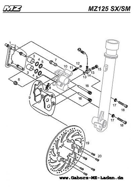 F07.  Bremssattel & Bremsscheibe vorn