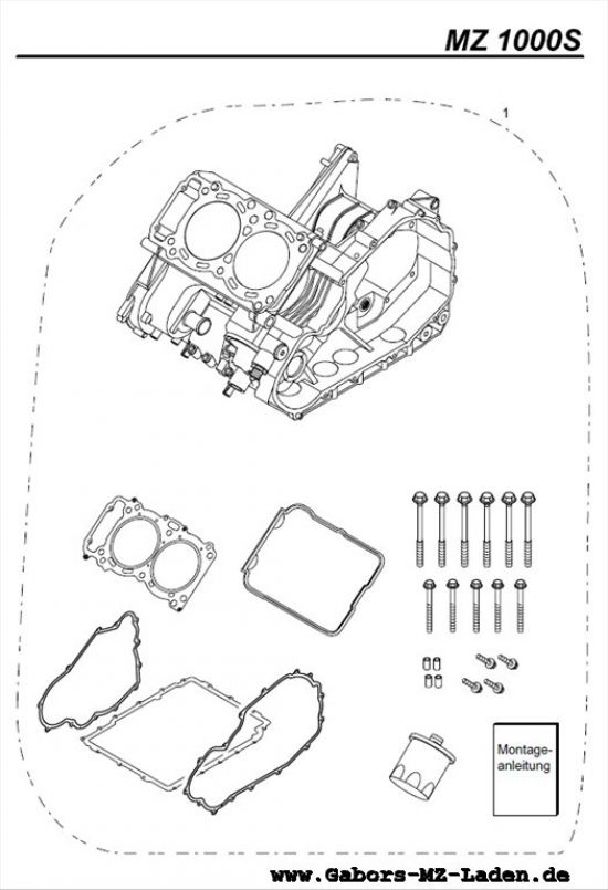 M16. Ersatzgehäuse Motor