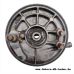 Front brake backing plate - raw - for inner brake lever - with rod - Simson birdseries