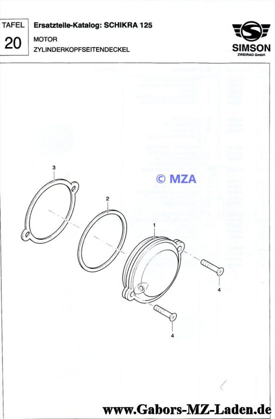 20. Zylinderkopfseitendeckel