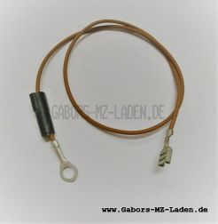 Cable for power supply of radio, brown