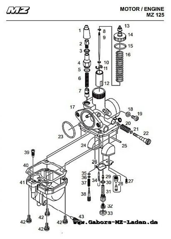 M14 Vergaser-Ersatzteile
