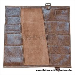 Tool bag brown, tool wrap - leather