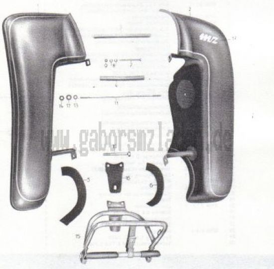 24. Beinschutzbleche, Kofferträger