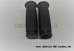 Set handlebar grip rubbers with collar, 1x twist grip side open / gas twist grip side closed