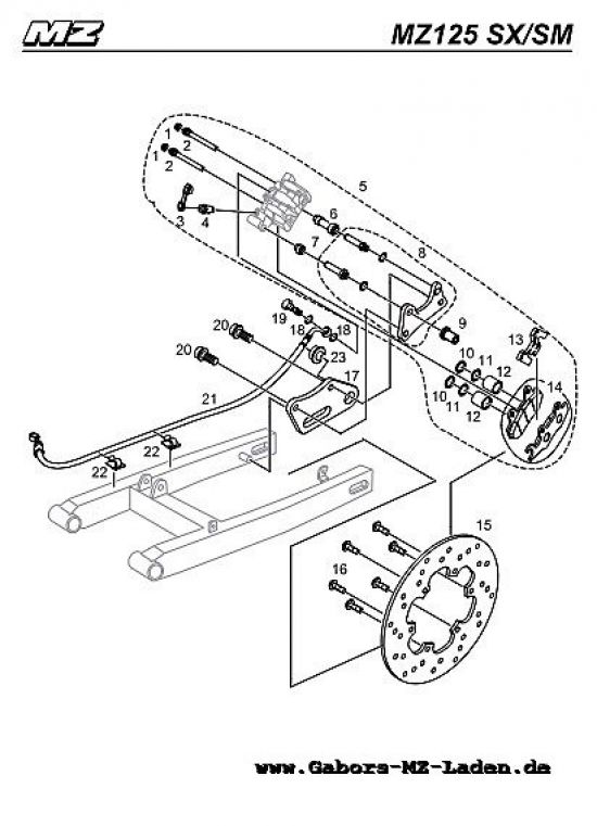 F11. Bremssattel & Bremsscheibe hinten