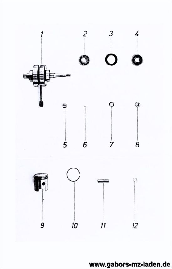 Crank mechanism / piston