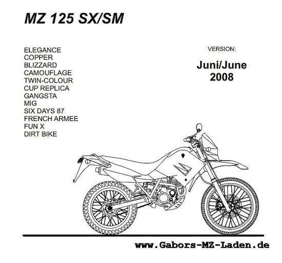 MZ 125 SX 07/2008