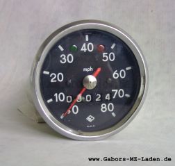 Complete round speedometer, calibration in miles 3.0220/10