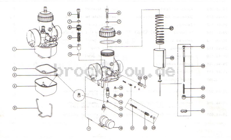 Carburettor BING 84/30/110A-01 (plug-in connection) - MZ ETZ250