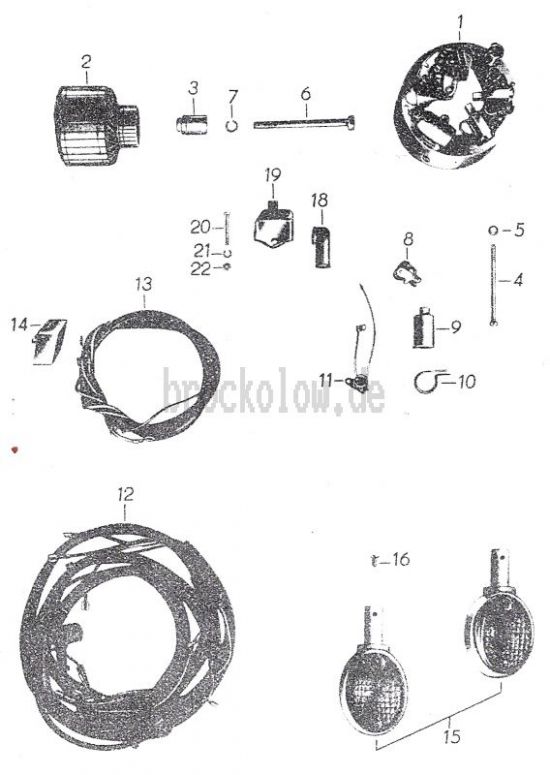 20. Lichtmaschine, Unterbrecher, Lenkerblinkleuchte